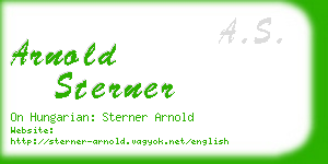 arnold sterner business card